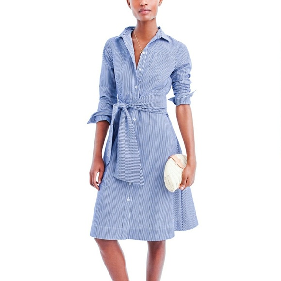 J.Crew Shirtdress classic casual striped midi